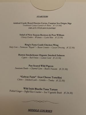 Menu photo 2 George V Dining Room Drumsheel Lower, MO