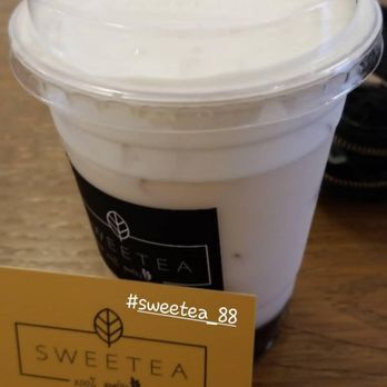 Sweetea Boba Bar - Green milk tea with cheese foam and boba - Acai Bowls Near Me - Destin, Florida