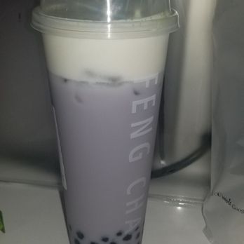 Feng Cha - Taro with tea with boba and sea salt foam - Bubble Tea Near Me - Dallas, Texas Feng Cha - Taro with tea with boba and sea salt foam - Bubble Tea Near Me - Dallas, Texas