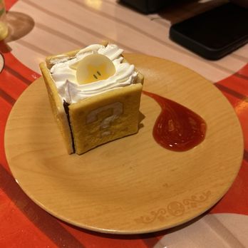 Super Nintendo World - Tiramisu cake - Amusement Parks Near Me - Orlando, Florida