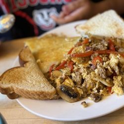 Ogden's North Street Diner - Scramble special. Chorizo et al
