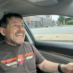 JLW Auto School - Me having fun after my first driving lesson with Kevin!