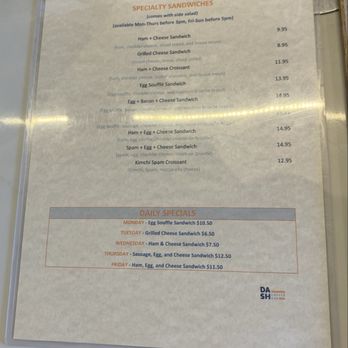 Dash Coffee Bar - Menu (May 2025) - Coffee & Tea Near Me - Pasadena, California
