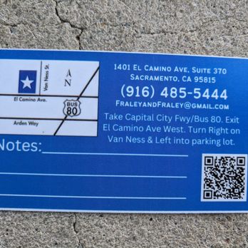 Fraley & Fraley - Business card - Bankruptcy Law Near Me - Sacramento, California Fraley & Fraley - Business card - Bankruptcy Law Near Me - Sacramento, California
