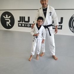 Reign Jiu Jitsu - His first stripe promotion