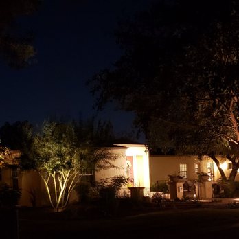 Divine Design Landscaping - Front yard at night - Landscaping Near Me - Phoenix, Arizona Divine Design Landscaping - Front yard at night - Landscaping Near Me - Phoenix, Arizona