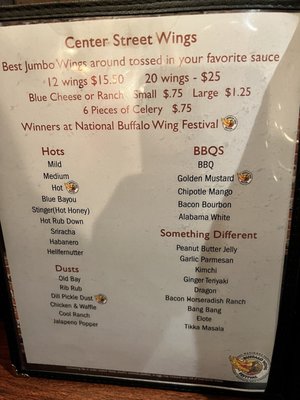 Menu photo 1 Center Street Grille Enola, PA