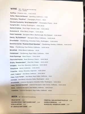 Menu photo 7 Bazille San Antonio, TX