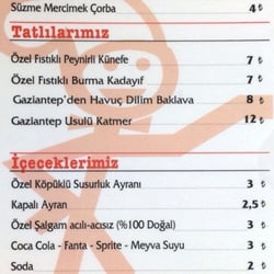 Bay Çöp Şiş - Menüsü.