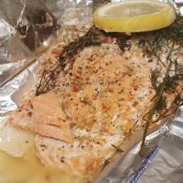 Baked wild salmon