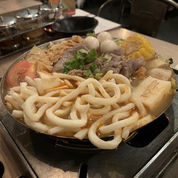 Boiling Point - Beef Hot Pot with udon and quail eggs - Taiwanese Near Me - Irvine, California