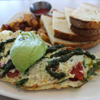 Lighthouse - Egg white omelette, packed full of mushrooms, tomatoes, and arugula. - Breakfast & Brunch Near Me - Newport Beach, California