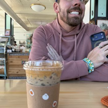 Mestiza Coffeehouse - Pumpkin chai w/ cheesecake foam and a cutie - Bakeries Near Me - Ontario, California Mestiza Coffeehouse - Pumpkin chai w/ cheesecake foam and a cutie - Bakeries Near Me - Ontario, California