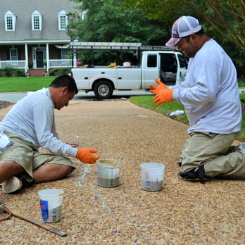 Envirowash - Exposed Aggregate driveway- crack repair and seal - Pressure Washers Near Me - North Chesterfield, Virginia