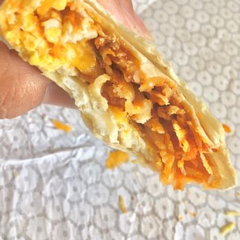 Blake's Lotaburger - #1 breakfast burrito - bacon, hash, eggs, cheese, red chili, tortilla - Burgers Near Me - Bernalillo, New Mexico