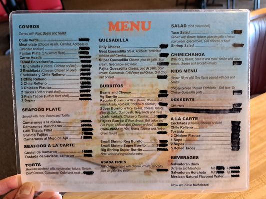 Menu photo 5 La Sonsonateca Restaurant  Sacramento, CA