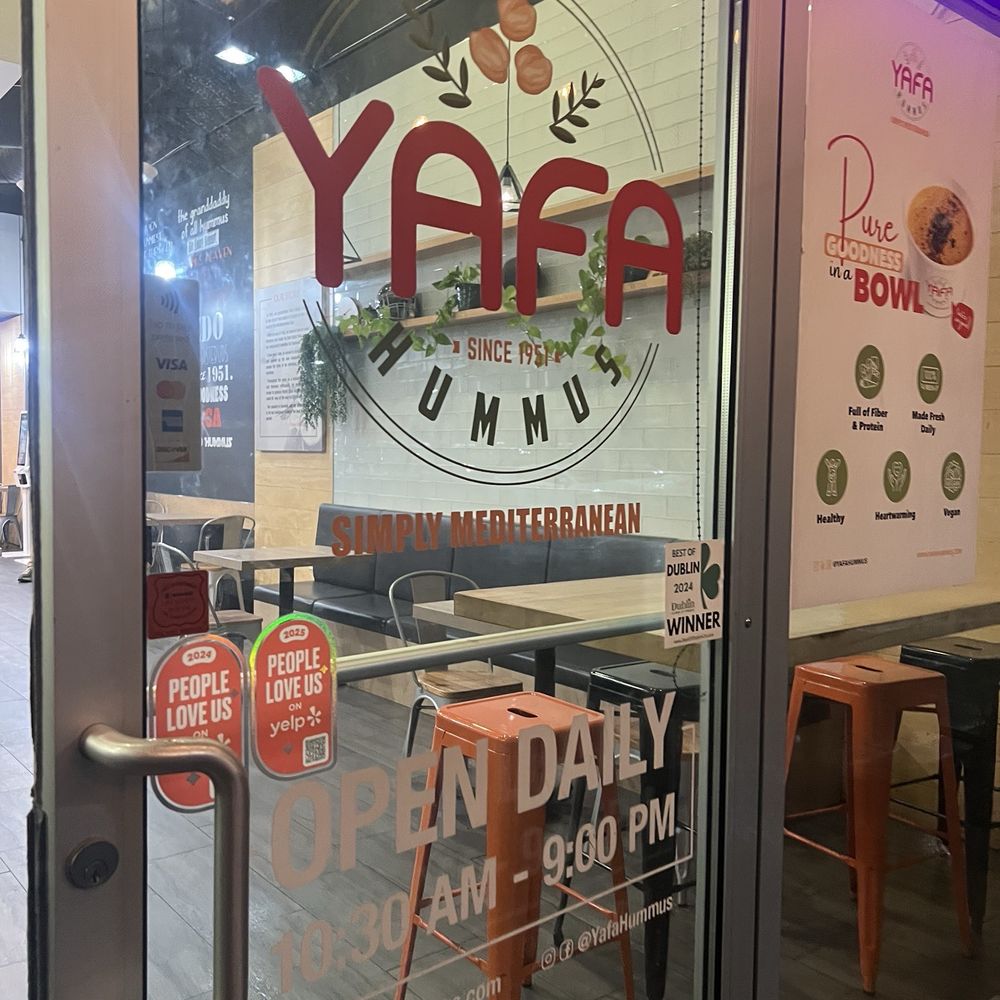 Yafa Hummus - Front door - Mediterranean Near Me - Dublin, California Yafa Hummus - Front door - Mediterranean Near Me - Dublin, California