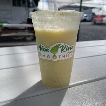 Aloe Kine Smoothies - a smoothie in a plastic cup - Juice Bars & Smoothies Near Me - Hilo, Hawaii Aloe Kine Smoothies - a smoothie in a plastic cup - Juice Bars & Smoothies Near Me - Hilo, Hawaii