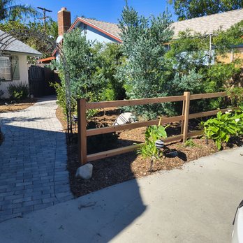 Eddie’s Landscaping And Tree Service - wood ranch style fence - Landscaping Near Me