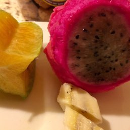 Star fruit, dragon fruit and banana from the farmer's market. Star fruit, dragon fruit and banana from the farmer's market.