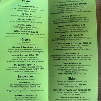 Vin 909 - Menu - New American Near Me - Annapolis, Maryland
