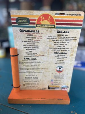 Menu photo 1 República de Sorongo Cabo Rojo, PR Menu photo 1 República de Sorongo Cabo Rojo, PR