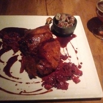 Joseph's Culinary Pub - Duck Confit, pickled red cabbage, grape-yogurt - New American Near Me - Santa Fe, New Mexico Joseph's Culinary Pub - Duck Confit, pickled red cabbage, grape-yogurt - New American Near Me - Santa Fe, New Mexico