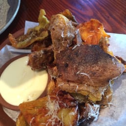 Potato skins with truffle oil, porcini salt and pecorino Potato skins with truffle oil, porcini salt and pecorino