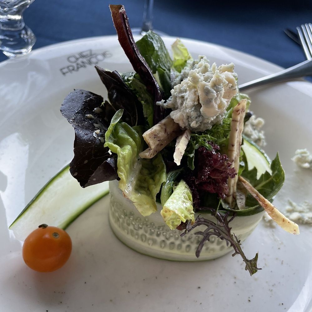 Chez Francois Restaurant - Salad with Rorkfort Blue - French Near Me - Vermilion, Ohio Chez Francois Restaurant - Salad with Rorkfort Blue - French Near Me - Vermilion, Ohio