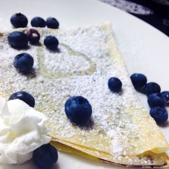 Au Bon Lieu - Belgian dark chocolate crepe with blueberries - French Near Me - Hershey, Pennsylvania Au Bon Lieu - Belgian dark chocolate crepe with blueberries - French Near Me - Hershey, Pennsylvania
