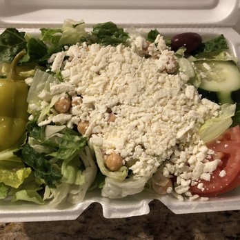 Red Olive - Baby Greek salad was $1.99 upcharge with an entree but was huge and worth the price. Dressing was light and best Coney Island dressing. - New American Near Me - Wixom, Michigan
