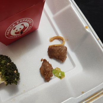 Panda Express - The two pieces of beef I was given. - Chinese Near Me - Rialto, California