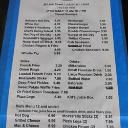 AJ's Hot Dog Stand - Menu July 2025
