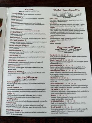 Menu photo 2 Sopranos Pizza & Pasta Seattle, WA Menu photo 2 Sopranos Pizza & Pasta Seattle, WA