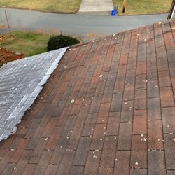 Green's Outdoor Clean - Roof cleaning in process