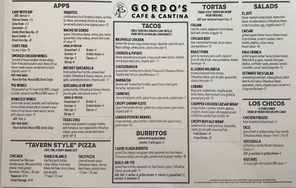 Menu photo 7 Gordo's Cafe & Cantina Pittsburgh, PA Menu photo 7 Gordo's Cafe & Cantina Pittsburgh, PA