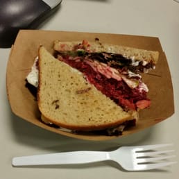 Beet burger. On the smaller side. Beet burger. On the smaller side.