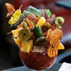 Guy Fieri's Tunica Kitchen + Bar - Bloody Mary at Guy Fieri's Kitchen + Bar at Horseshoe Tunica in Robinsonville, MS.