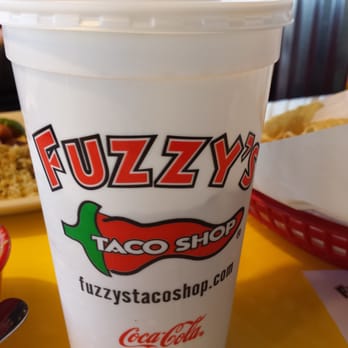 Fuzzy's Taco Shop - 32 oz souvenir cup was on 1.99 and you get 1 dollar refills every time you return. Cool beans! Lol - Mexican Near Me - Des Moines, Iowa Fuzzy's Taco Shop - 32 oz souvenir cup was on 1.99 and you get 1 dollar refills every time you return. Cool beans! Lol - Mexican Near Me - Des Moines, Iowa