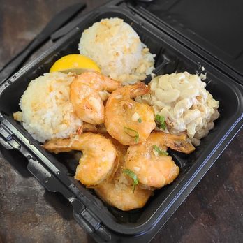 North Shore Plate Lunch - North Shore Garlic Shrimp Plate - Hawaiian Near Me - Norco, California