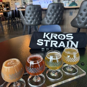 Kros Strain Brewing - Beer flight - Breweries Near Me - La Vista, Nebraska Kros Strain Brewing - Beer flight - Breweries Near Me - La Vista, Nebraska