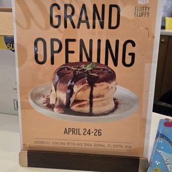 Fluffy Fluffy Dessert Cafe - Grand Opening - Breakfast & Brunch Near Me - Doral, Florida Fluffy Fluffy Dessert Cafe - Grand Opening - Breakfast & Brunch Near Me - Doral, Florida