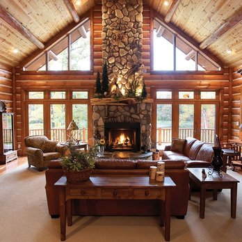 Half Log Siding With Tongue And Groove Natural Knotty Pine