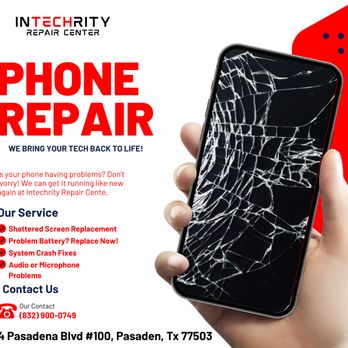 Intechrity Phones & Computers  - Cracked your screen?  We've got you! Fast, affordable phone repairs at Intechrity Repair Center. Walk-ins welcome! - Mobile Phone Repair Near Me - Pasadena, Texas