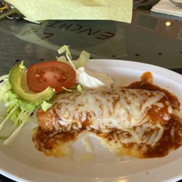 Chicken enchiladas, I liked this one but sauce was a little odd but better than everything else