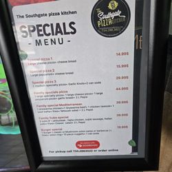 Southgate Pizza Kitchen - Specials menu!