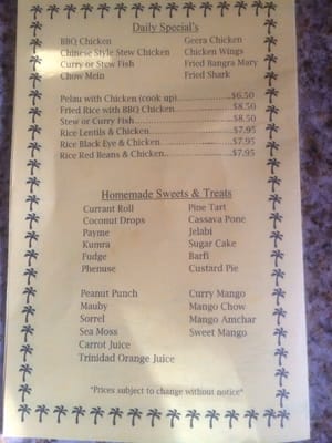 Menu photo 1 Sonny's Roti Shop Ozone Park, NY Menu photo 1 Sonny's Roti Shop Ozone Park, NY