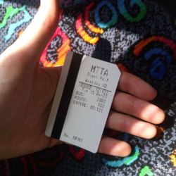 Tulsa Transit - transfer with iconic seat print in background
