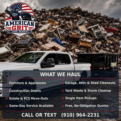 We Haul Everything - We make cleanouts easy. Call or text for a quick quote and let us handle the rest.
