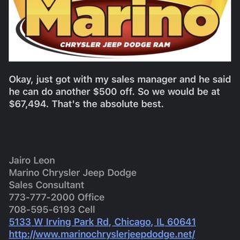 Marino Chrysler Jeep Dodge Ram - Car Dealers Near Me - Chicago, Illinois Marino Chrysler Jeep Dodge Ram - Car Dealers Near Me - Chicago, Illinois